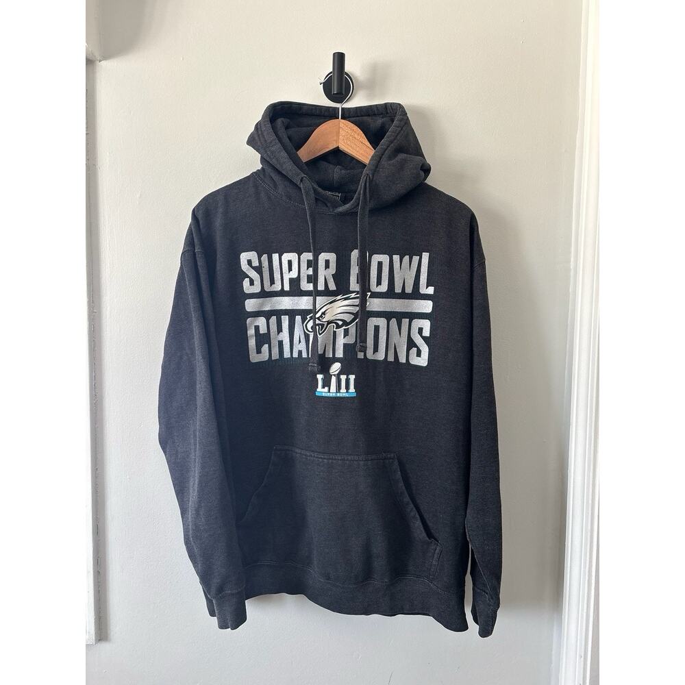 Philadelphia Eagles NFL Super Bowl LII Mens Hoodie Black Size Xl See Pics
